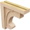Ekena Millwork 4"W x 16"D x 16"H Thin Alma Rough Cedar Woodgrain TimberThane Corbel, Primed Tan CORUR04X16X16ALMRCPR - alternate 6